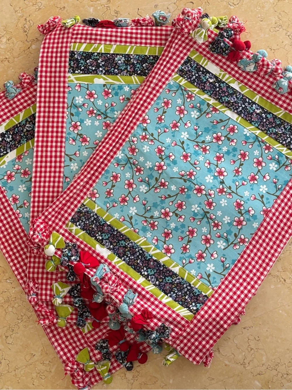 Handmade cotton placemats set of 6 brand new